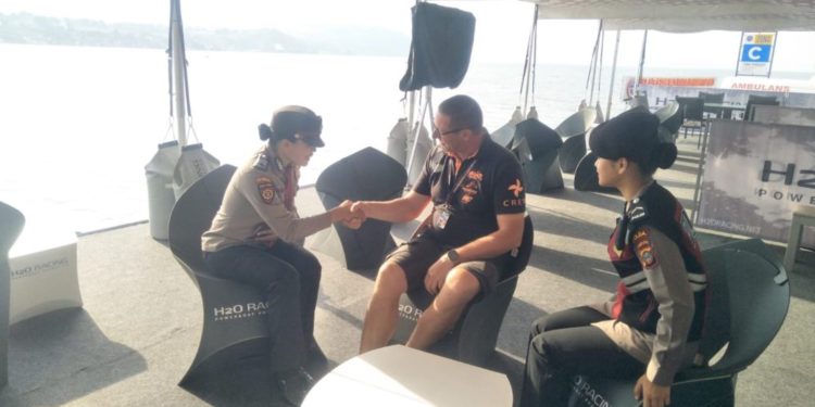 Director Logistic F1h2O Powerboat, Alec Cavallero, mengucapkan terimah kasih atas dukungan pengamanan luar biasa yang diberikan Polda Sumut dan jajaran