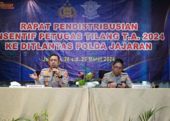 Dirgakkum Korlantas Polri Brigjen Pol Raden Slamet Santoso membuka agenda Rapat Pendistribusian Insentif Petugas Tilang T.A 2024 ke Ditlantas Polda Jajaran di Jakarta