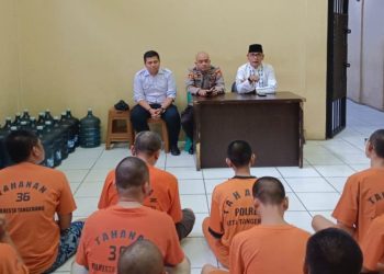 Polresta Tangerang Berikan Siraman Rohani Kepada Penghuni Rutan, Guna Tingkatkan Iman Dan Takwa