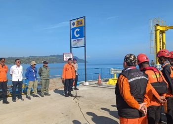 ladi lapang keselamatan dan kesiapsiagaan bencana untuk menguji standard operating procedures evakuasi dan jaring komunikasi bersama Basarnas, BPBD, BMKG, TNI, Polri, Dinas Kesehatan, dan CMO