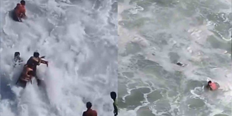 Proses Evakuasi Korban terseret Ombak di Pantai Ngobaran