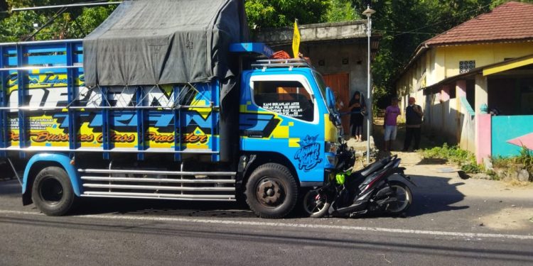 Kecelakaan Truk Vs Motor di Bantul