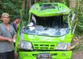 MICROBUS Hijau Kecelakaan di Dlingo Bantul