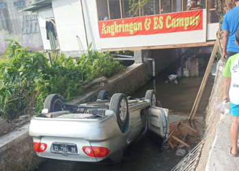 Mobil Corolla Kecelakaan di Ketandan Patalan Jetis Bantul