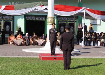 Polresta Yogyakarta Mengadakan Upacara Peringatan HUT Bhayangkara di Halaman Balaikota Yogyakarta