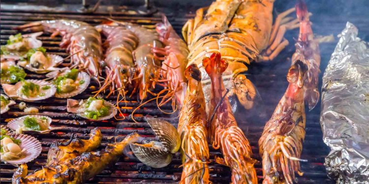 Ilustrasi Makanan Seafood