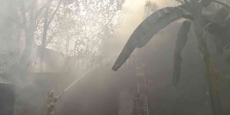 Petugas Pemadam Kebakaran Sedang Memadamkan Api