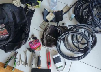 Polisi Mengamankan Pelaku beserta Barang Bukti