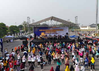 Perayaan Hari Lalu Lintas Bhayangkara ke-69 yang digelar oleh Satlantas Polres Bantul berlangsung meriah di Stadion Sultan Agung