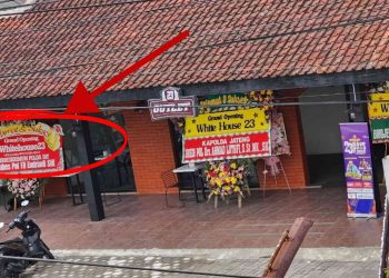 Foto Viral Salah Seorang Pejabat Utama Polda DIY memberikan Ucapan grand Opening Outlet 23