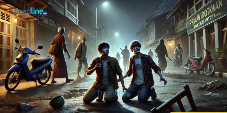 Ilustrasi gambar penganiayaan santri di Prawirotaman Yogyakarta