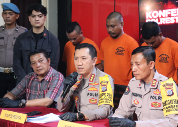 Kapolresta Yogyakarta, Kombes Aditya Surya Darma, dalam konferensi pers penusukan dan penganiayaan santri di Prawirotaman