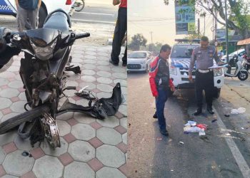 Kondisi Kendaraan Pasca Kecelakaan di Simpang Kesatrian Wates