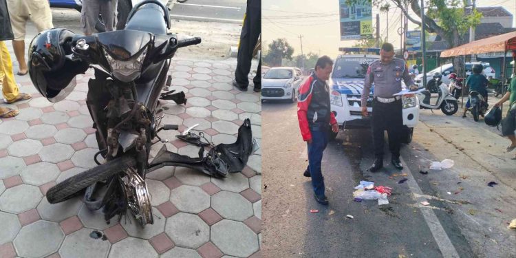 Kondisi Kendaraan Pasca Kecelakaan di Simpang Kesatrian Wates