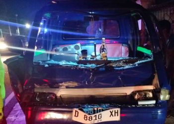 Kondisi kendaraan pasca kecelakaan di Kulon Progo