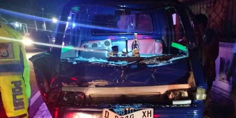 Kondisi kendaraan pasca kecelakaan di Kulon Progo