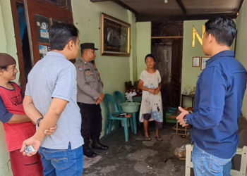 Pihak Kepolisian mendatangi korban penjabretan di Wirogunan Yogyakarta untuk dimintai keterangan