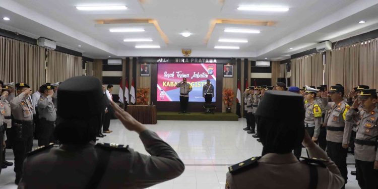 Polres Bantul Pimpin Serah terima Jabatan Kabag Logistik