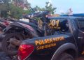 Polres Patuk Membawa 2 Kendaraan yang terlibat kecelakaan