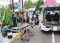 Proses Evakuasi Pengendara Motor Jatuh Ke sungai