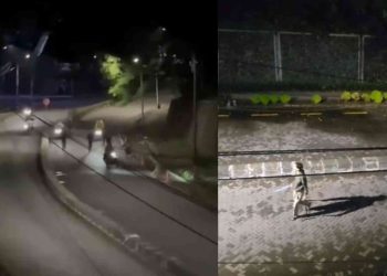 Tangkapan Layar Tawuran antar kelompok di Jl Fakultas Teknik UGM