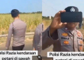 Tangkapan layar video Viral razia kendaraan di Sawah