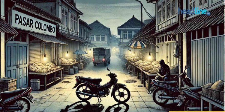 Ilustrasi Gambar Penangkapan Pelaku kejahatan Jalanan di pasar Colombo Sleman