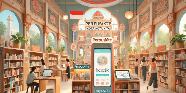 Ilustrasi Gambar perpustakaan