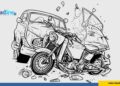 Ilustrasi Kecelakaan Mobil Vs Motor