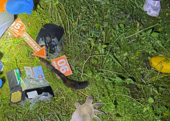 Pihak Kepolisan sedang melakukan olah TKP penemuan Jenazah meninggal di Tengah Sawah Bantul