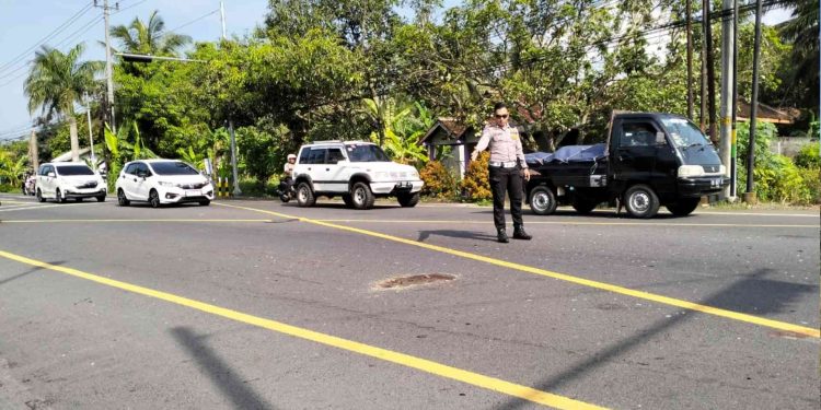 Unit Laka Lantas Polres Kulonprogo telah melakukan olah tempat kejadian perkara Kecelakaan