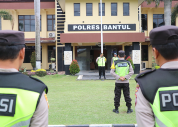apel pengamanan Natal 2024 di Mapolres Bantul