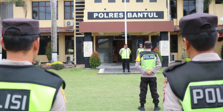 apel pengamanan Natal 2024 di Mapolres Bantul