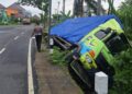 Mobil mengalami kecelakaan di Simpang tiga dalangan