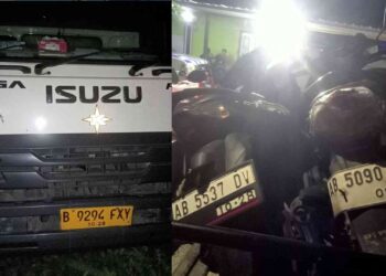 Polisi Mengamankan 3 Kendaraan yang terlibat kecelakaan di Piyungan Bantul