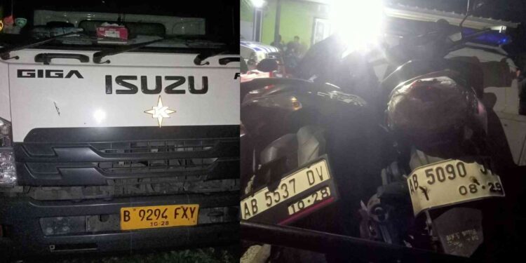 Polisi Mengamankan 3 Kendaraan yang terlibat kecelakaan di Piyungan Bantul