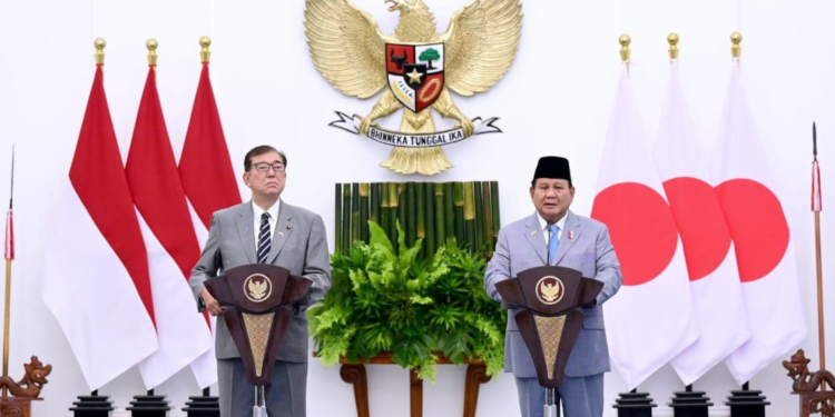 Presiden Republik Indonesia, Prabowo Subianto, dan PM Jepang, Ishiba Shigeru