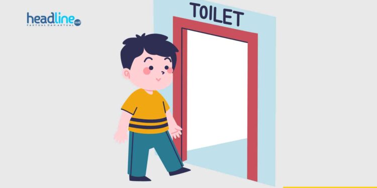 Hukum Benda Jatuh di Kloset Toilet
