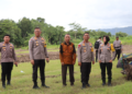 Kapolda DIY Irjen Pol Suwondo Nainggolan meninjau langsung lokasi lahan persiapan penanaman jagung di Balong Opak, Padukuhan Kralas, Kalurahan Canden