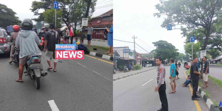 Kecelakaan Moge Vs Motor Vario di Sewon Bantul