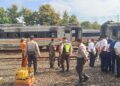 Gerbong Kereta Api Kebakaran di Stasiun Tugu Yogyakarta