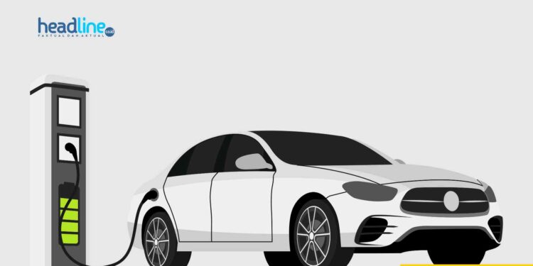 Ilustrasi Gambar Mobil Listrik