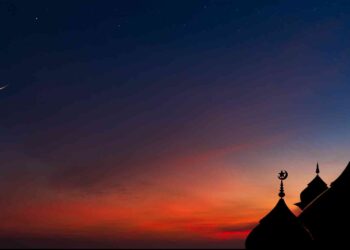 Ilustrasi gambar hilal