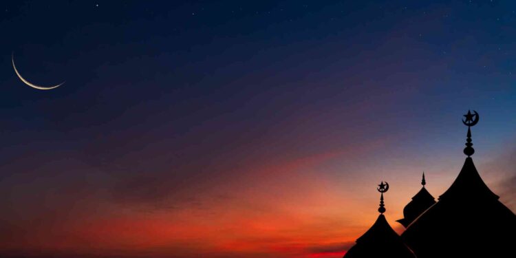 Ilustrasi gambar hilal