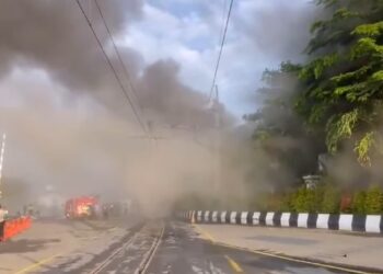 Kebakaran Kereta Api di Stasiun Tugu Yogyakarta