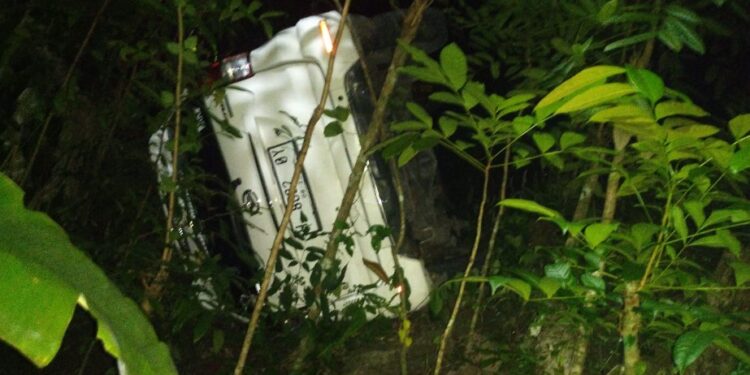 Kehilangan Kendali di Tanjakan, Daihatsu Xenia Masuk Jurang di Sedayu Bantul