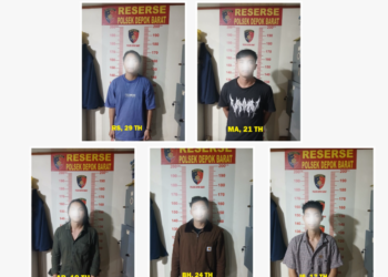 Kepolisian berhasil meringkus lima pelaku penganiayaan yang terjadi di depan Bank BRI Seturan, Jalan Raya Caturtunggal, Depok, Sleman