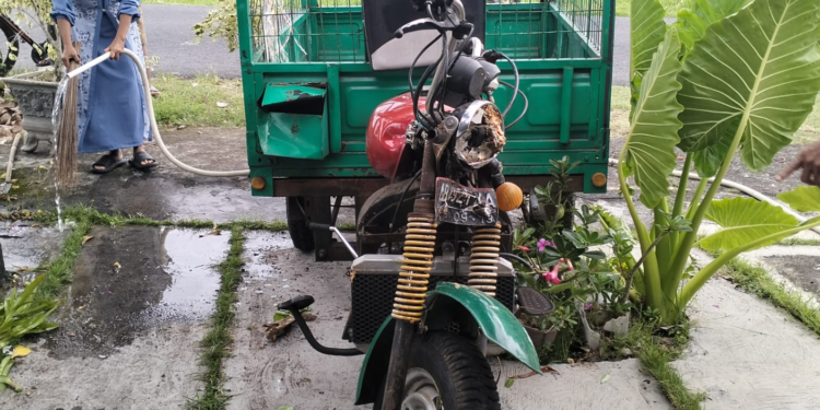 Kondisi Sepeda Motor Tosa Pasca Kecelakaan di Kulon Progo
