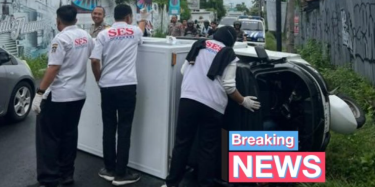 Pengemudi TVS King Box Tewas dalam Kecelakaan Tunggal di Jalan Damai Sleman