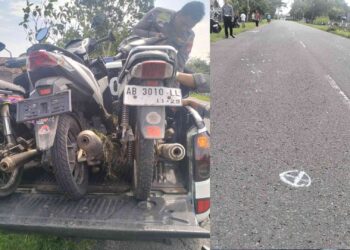 Polisi Memeriksa Lokasi Kejadian Kecelakaan Beruntun di Kulon Progo